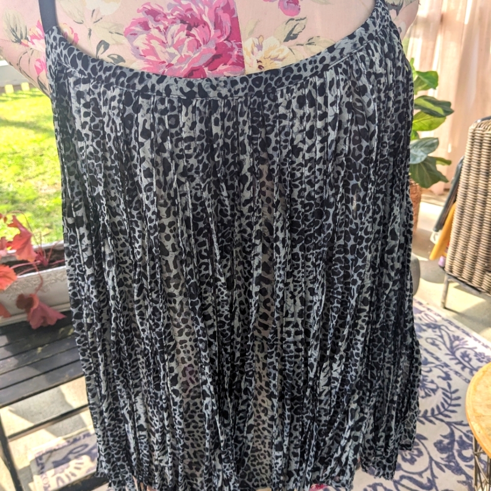 Cheetah Fringe Top